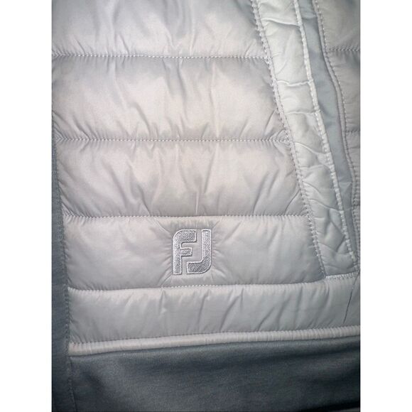 Footjoy Hybrid Jacket women’s  XS Gray white Full Zip Puffer Golf Outdoor Quilte - Picture 3 of 9